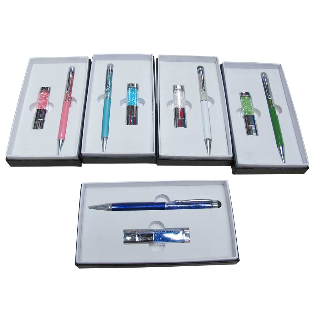 Creative USB set: Metal pen, signature pen, Gift pen, Business Office USB flash drive, gift set Application Scenario
