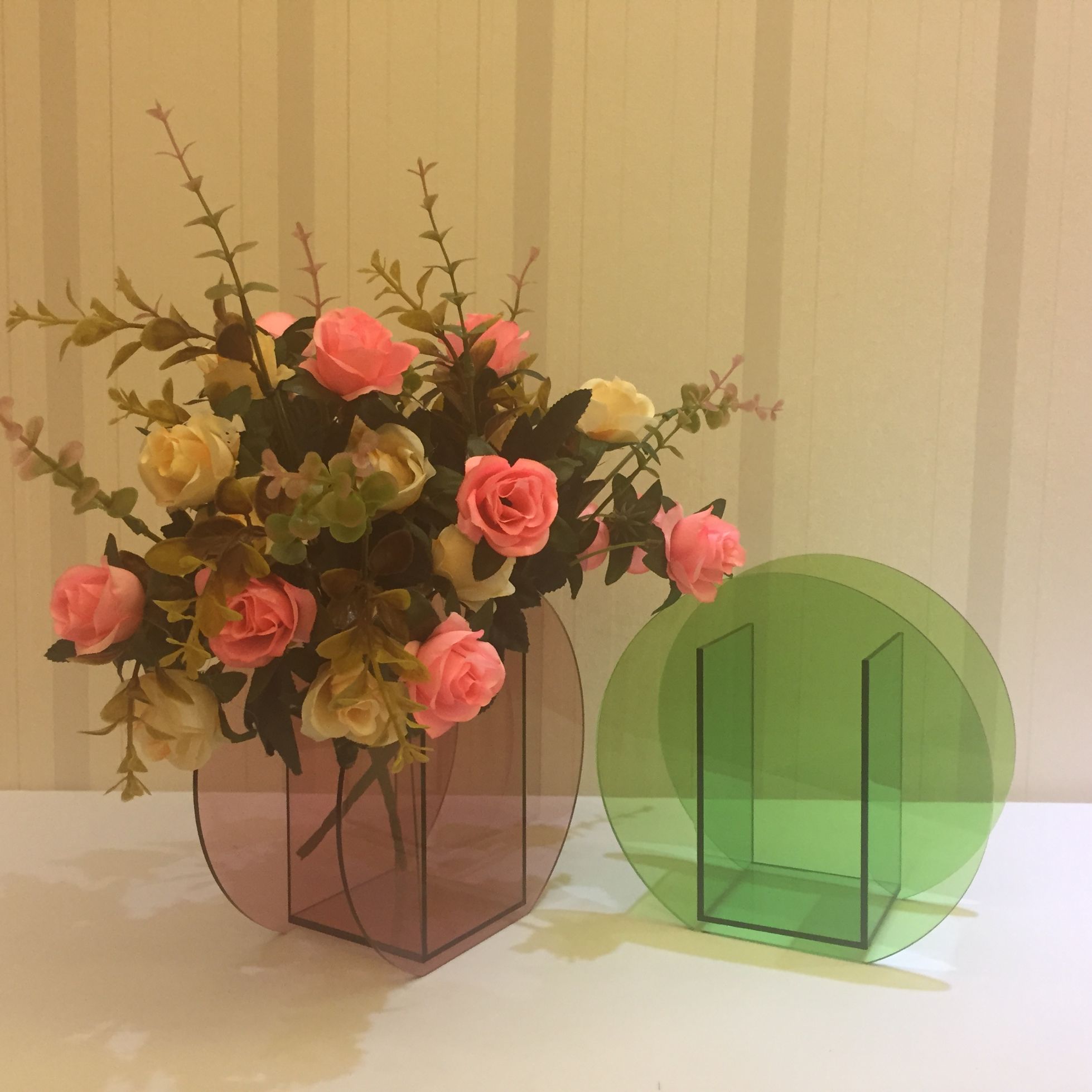 Square Round Transparent Acrylic Flower Box Acrylic Box Yongsheng Flower Box Manufacturers Custom Acrylic Vase Specification drawing