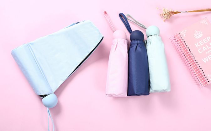 Plain Five-Fold Capsule Umbrella