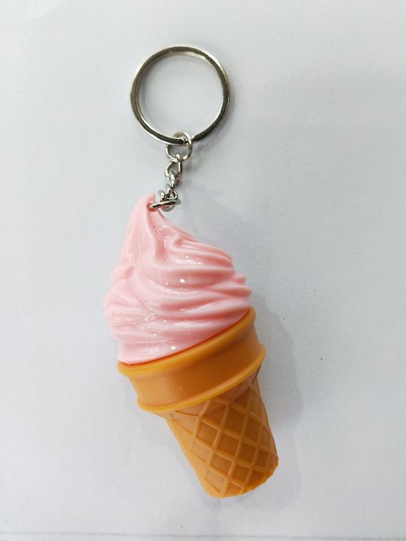 LED发光发声音冰淇淋钥匙扣挂件产品图