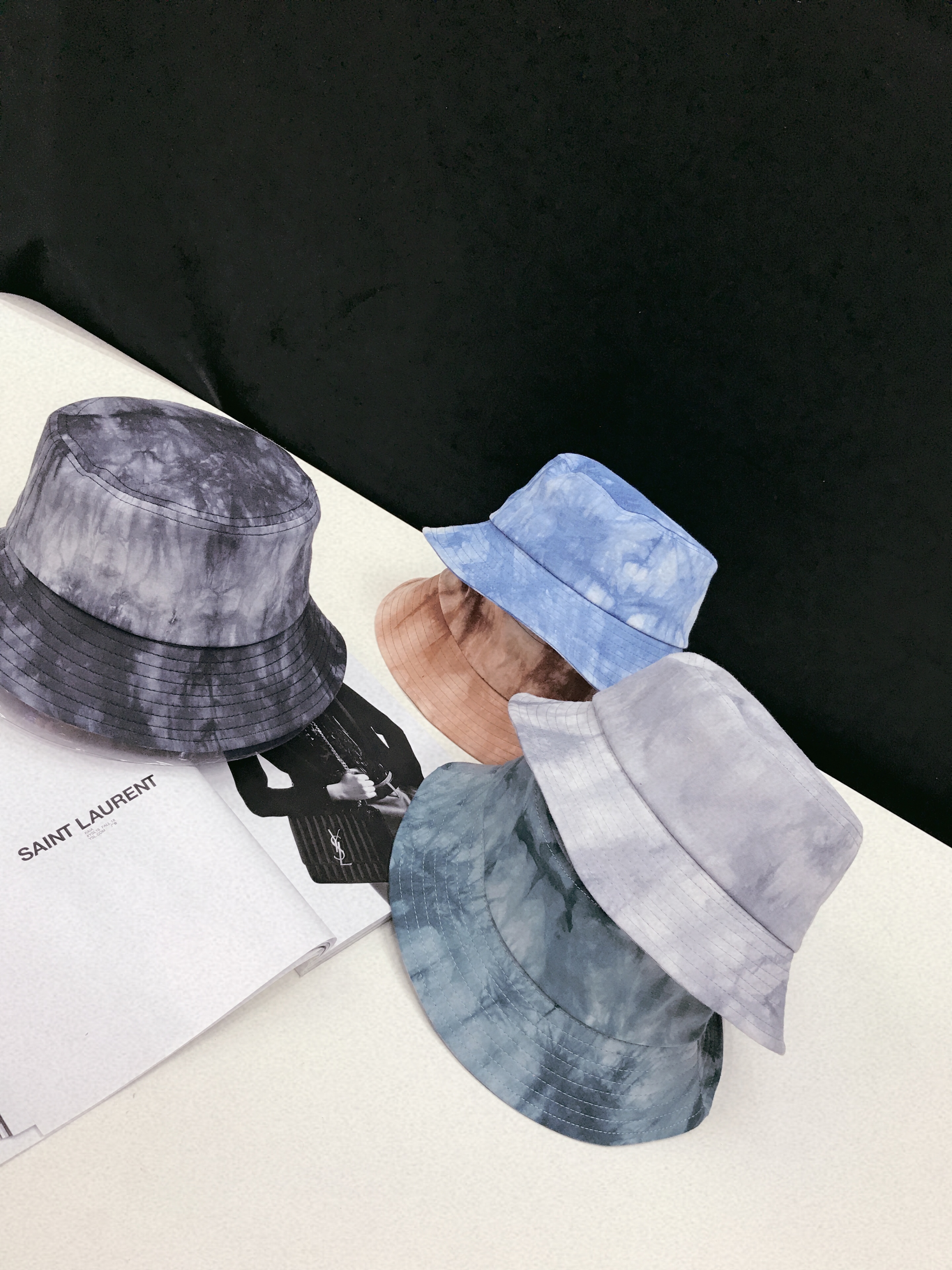 Tang Coffee Hat Industry Korean Version Of Ins Personality Street Tie-Dye Fabric Shade Fisherman Hat Tide Brand Text Everything Hipster Street Shot Hip Hop Tie-Dye Basin Hat undefined