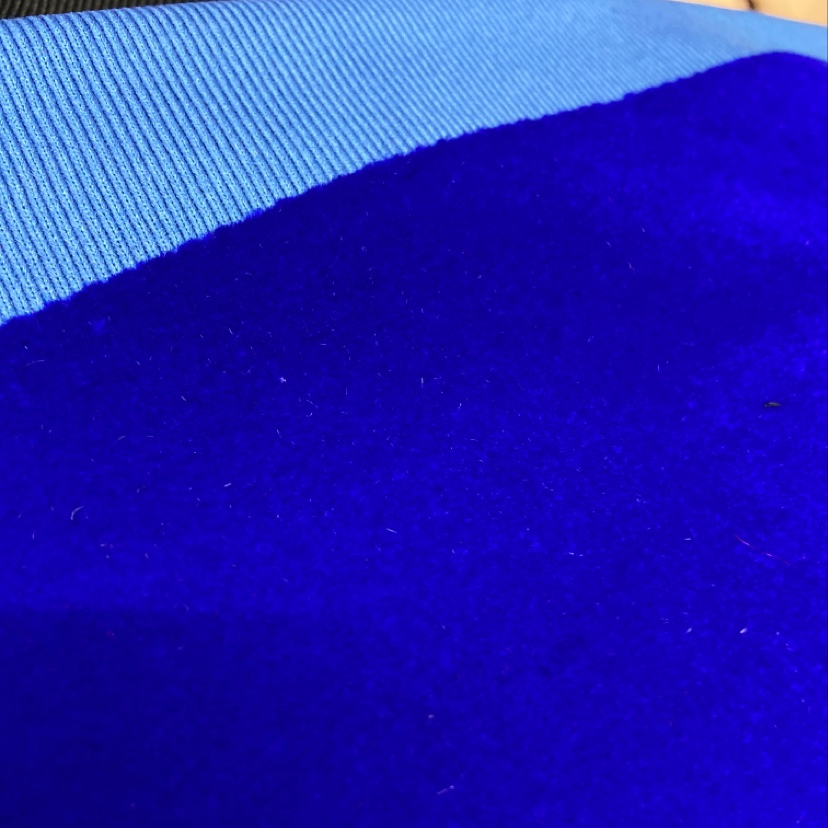 Blue Fashion Flocking Fabric Clothing Fabric Decorative Arts And Crafts Fabric Multiple Options Specification drawing