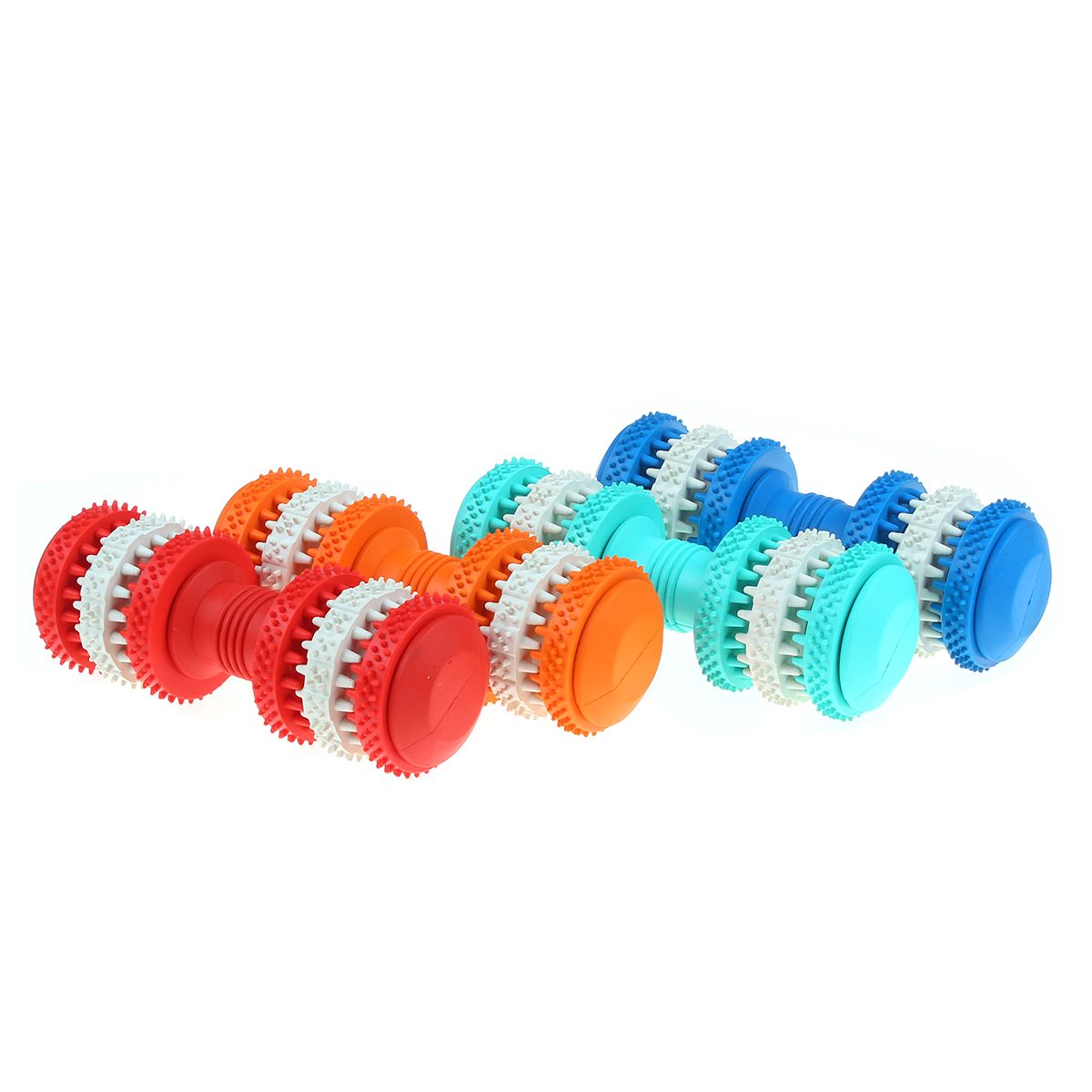 Factory direct sales of beautiful pet grinding teeth cleaning dumbbells available on Amazon