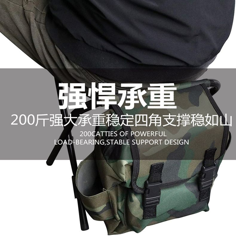 Camouflage cross-strap bag stool detail image 10