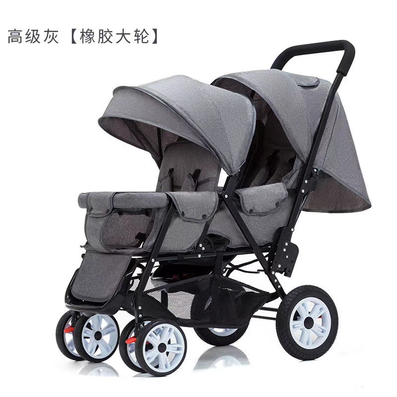 Baby stroller, sitting, lying, folding children's stroller, shock-absorbing four-wheel stroller for newborn babies, twins 202-2 detail image 3