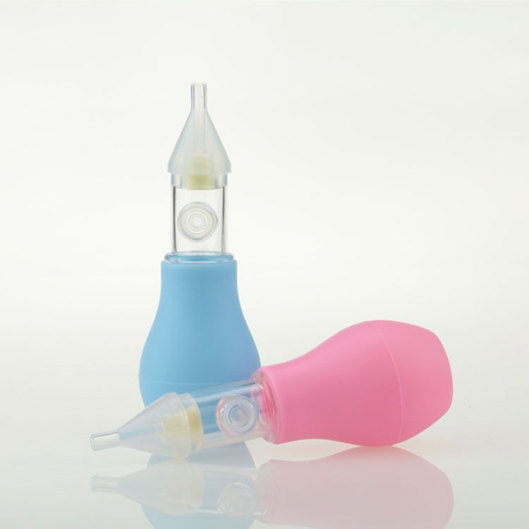 Nuevo bebé aspirador nasal bebé anti-reflujo silicona aspirador nasal bebé bomba manual limpiador nasal nasal detail image 2