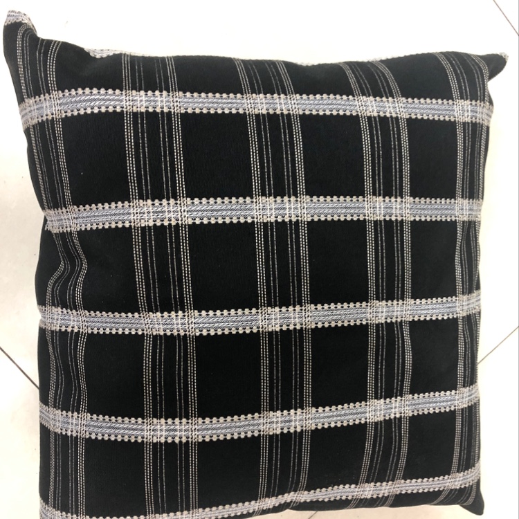 Jacquard throw pillow grey thumbnail