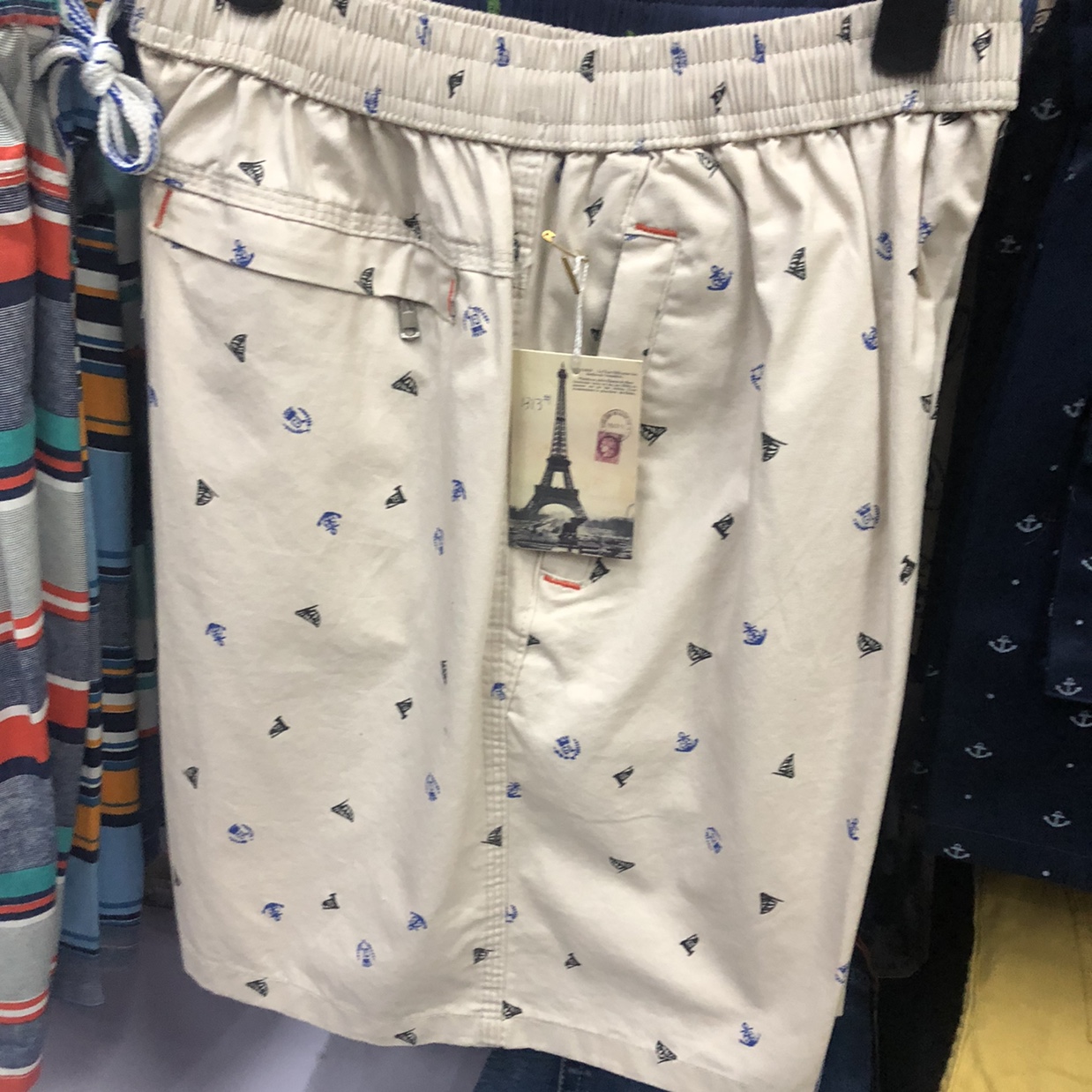 Three points beach pants cotton loose pants home pajama pants leisure sports hot pants men four points thumbnail