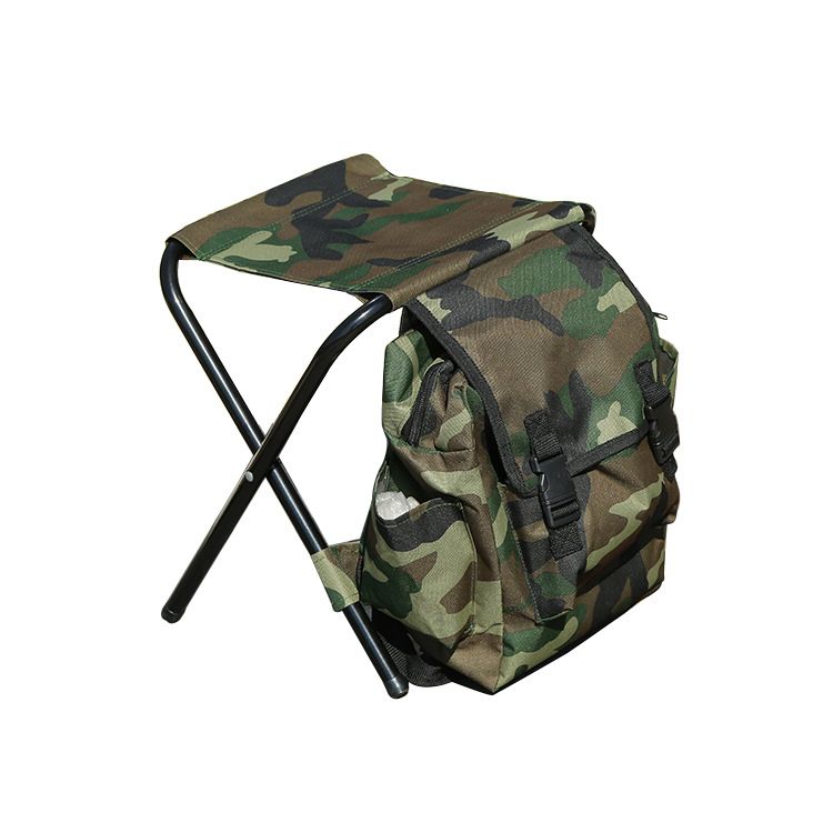 Camouflage cross-strap bag stool