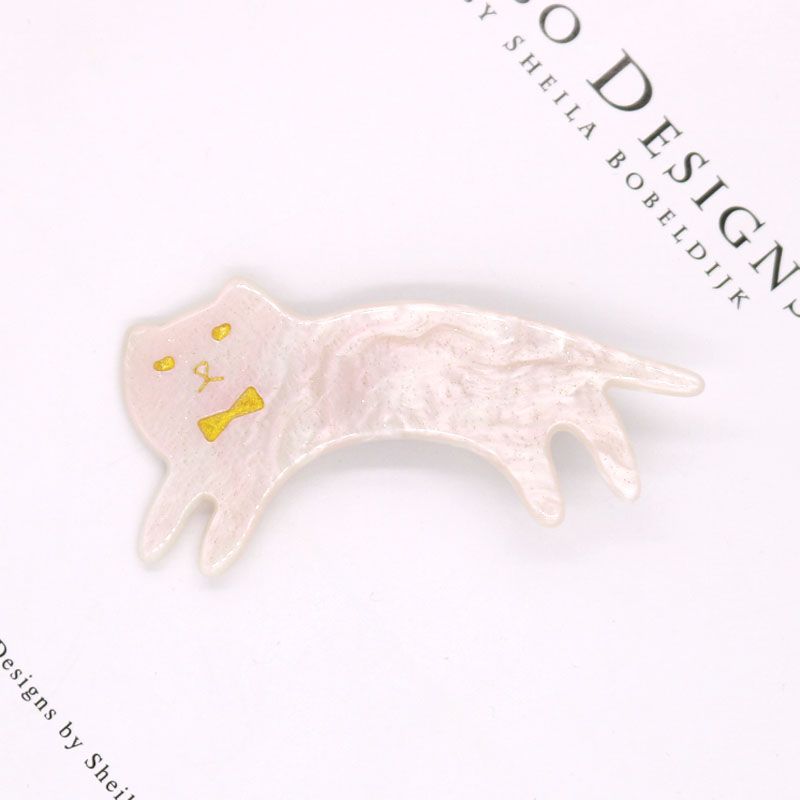 Japanese and Korean starry sky cat duckbeak clips, colorful acetate hair clips, large edge clips, acrylic bangs clips, small animal hair accessories detail image 5