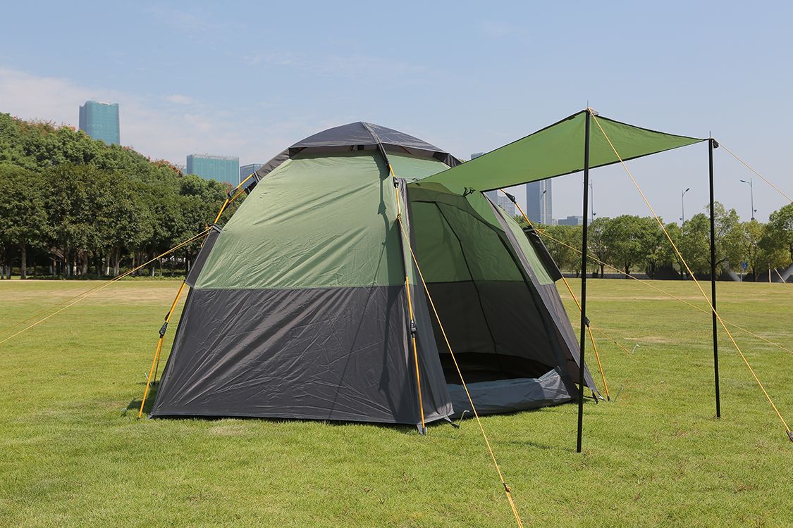 The manufacturer customizes 5-8 large-sized tents, military green picnic and camping tents, rainproof, insect-proof and breathable outdoor tents detail image 3