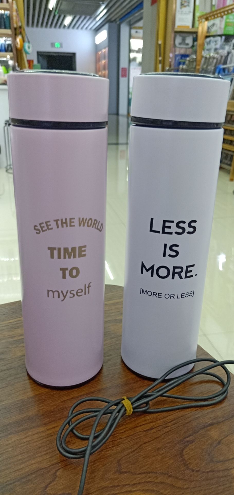 Simple and fresh INS thermos cup portable disposable cup Korean male and female students 304 stainless steel tea cup thumbnail