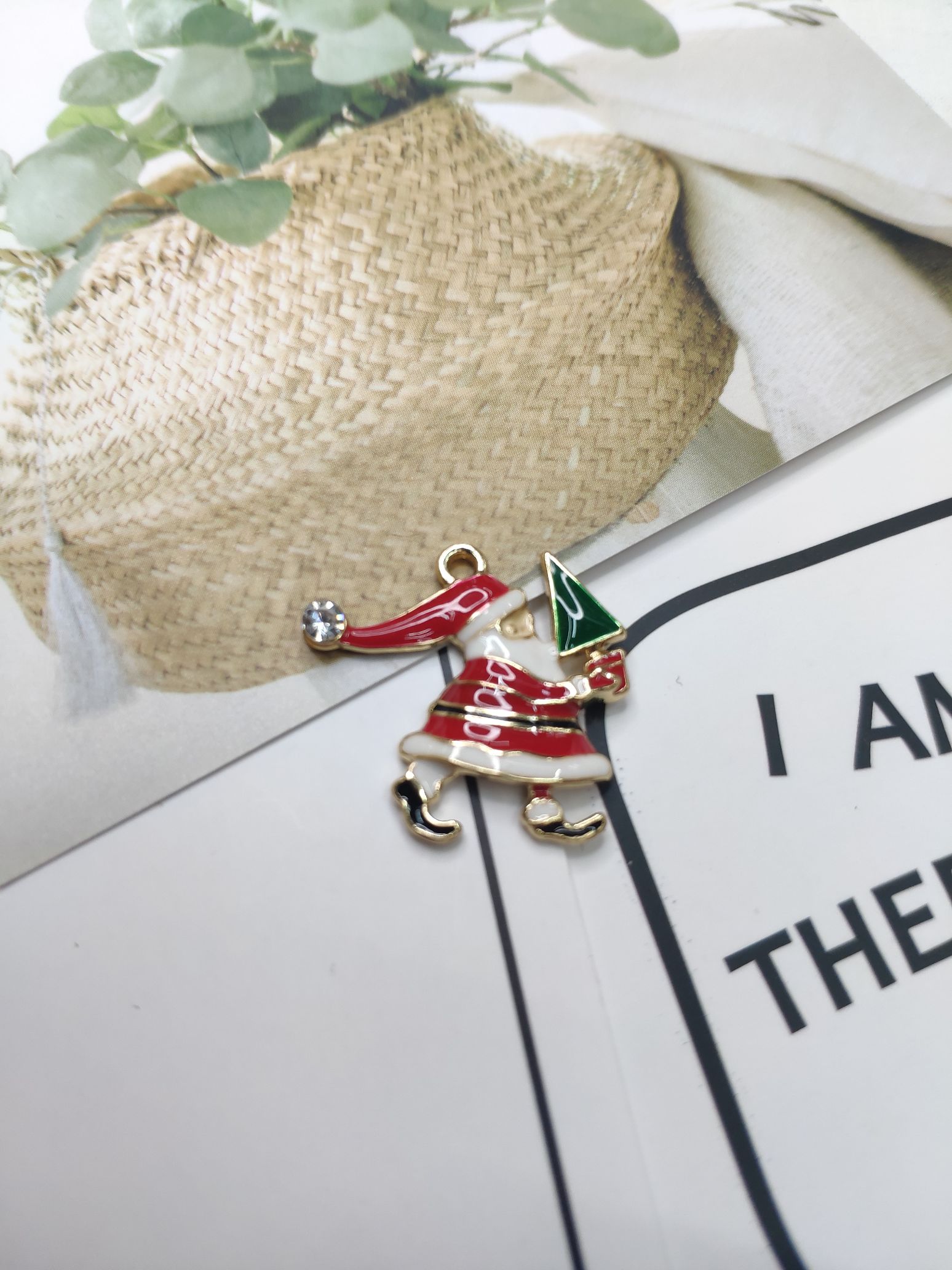 Korean version of headgear earring accessories Santa Claus DIY ornaments 100PS/bag thumbnail