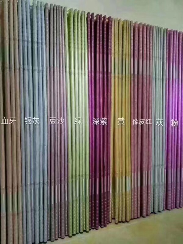 New fine wool strip solid-color blackout fabric 11-color export curtains details Picture