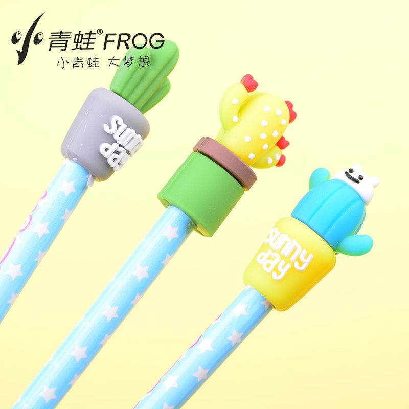 Little Frog pencil Cover Cartoon plant potted pencil cap cover extends pencil life 3045 thumbnail