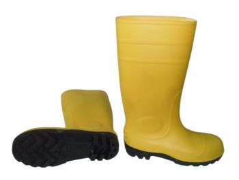 黄色雨鞋 PVC雨鞋 黑底黄面雨靴 工业雨靴 劳保鞋码数39-46详情图4
