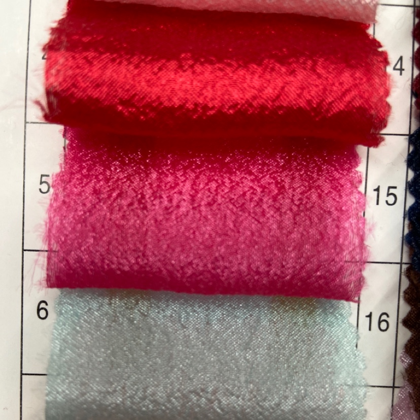 Rose Pink Clothing Fabric New Fabric Kapok Seersucker Wood Cotton Gauze Flowing Gauze Cloth Dress details Picture