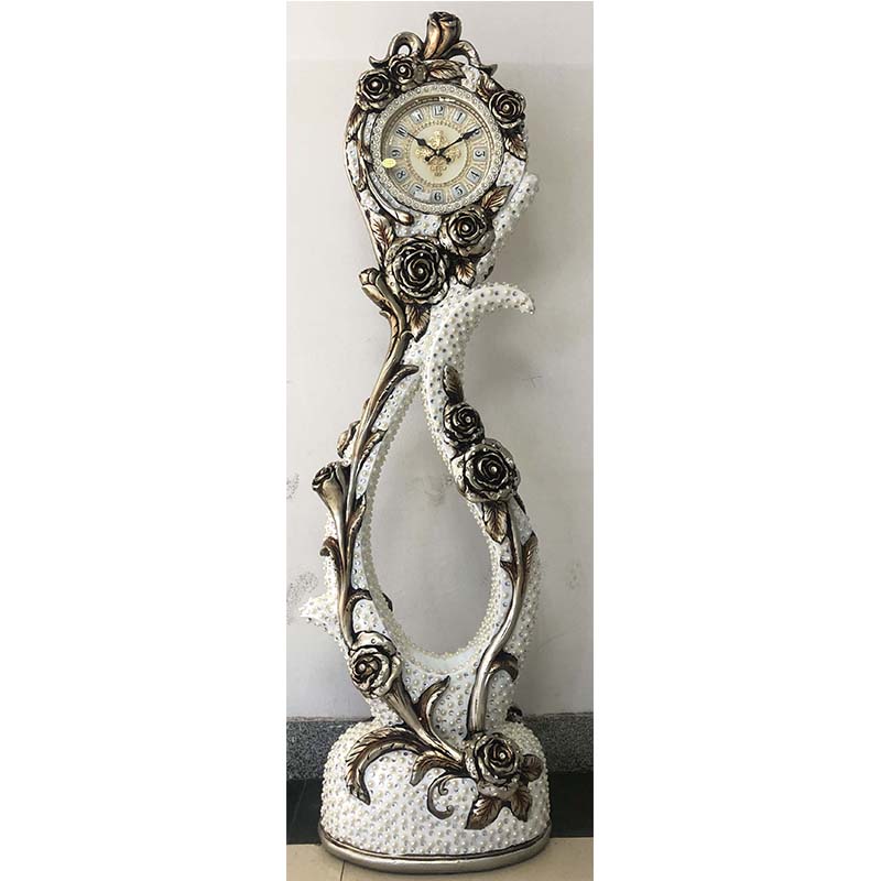 European-style resin floor clock for the indoor living room