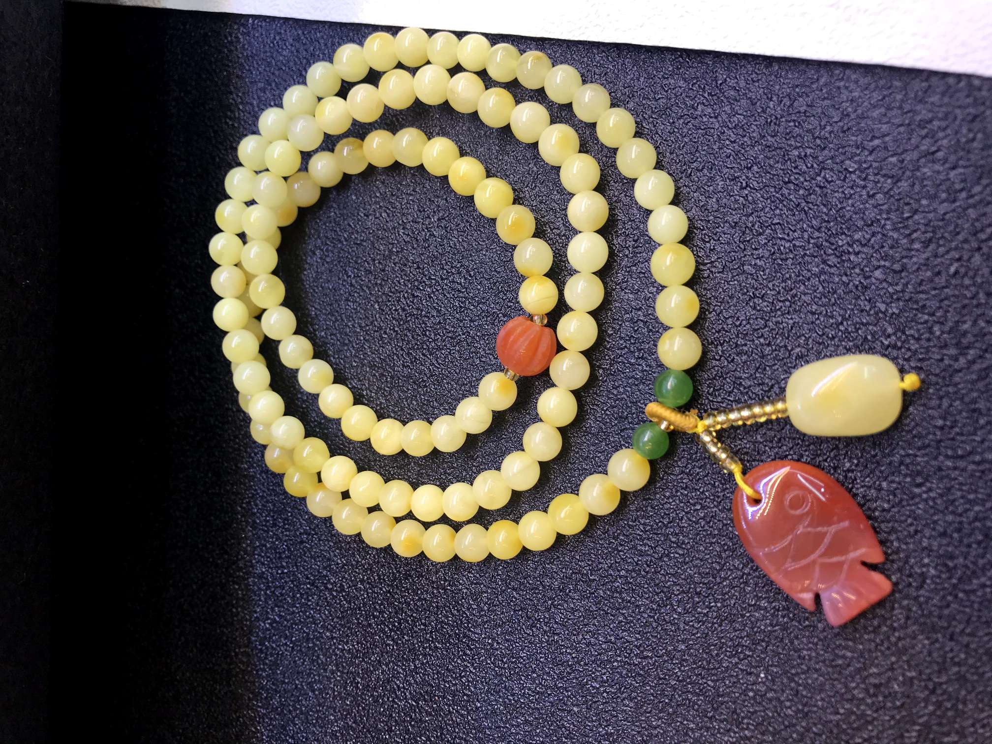 Three-ring beeswax bracelet
