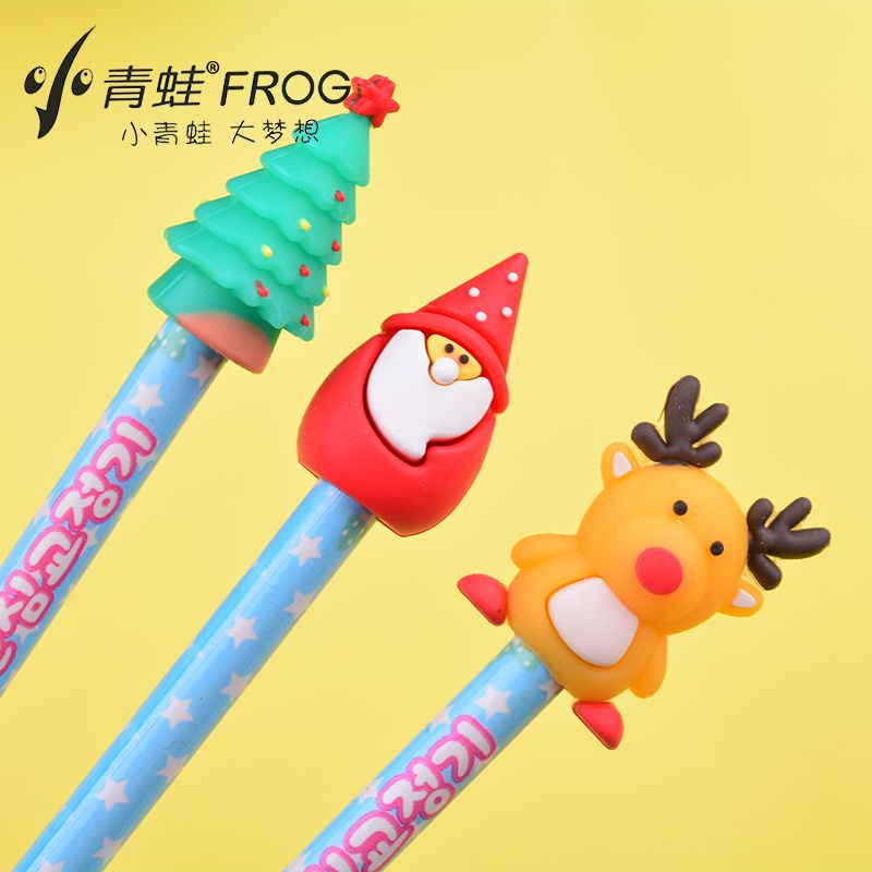 Little Frog pencil Cover Cartoon Santa Moose cap cover extends pencil life 3049 thumbnail