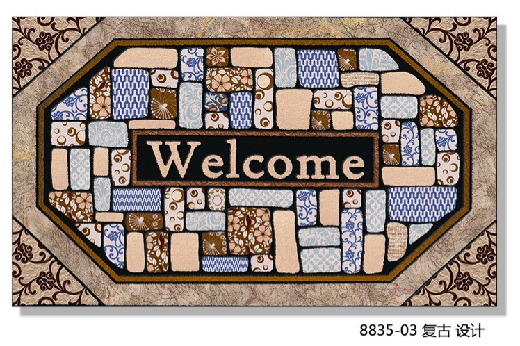 Flocked rubber mat
