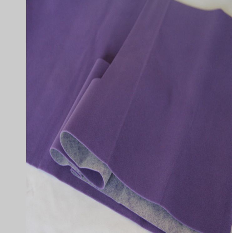 现货手表盒包装紫色水刺无纺底长毛尼龙植绒布可提供背胶绒布详情图1