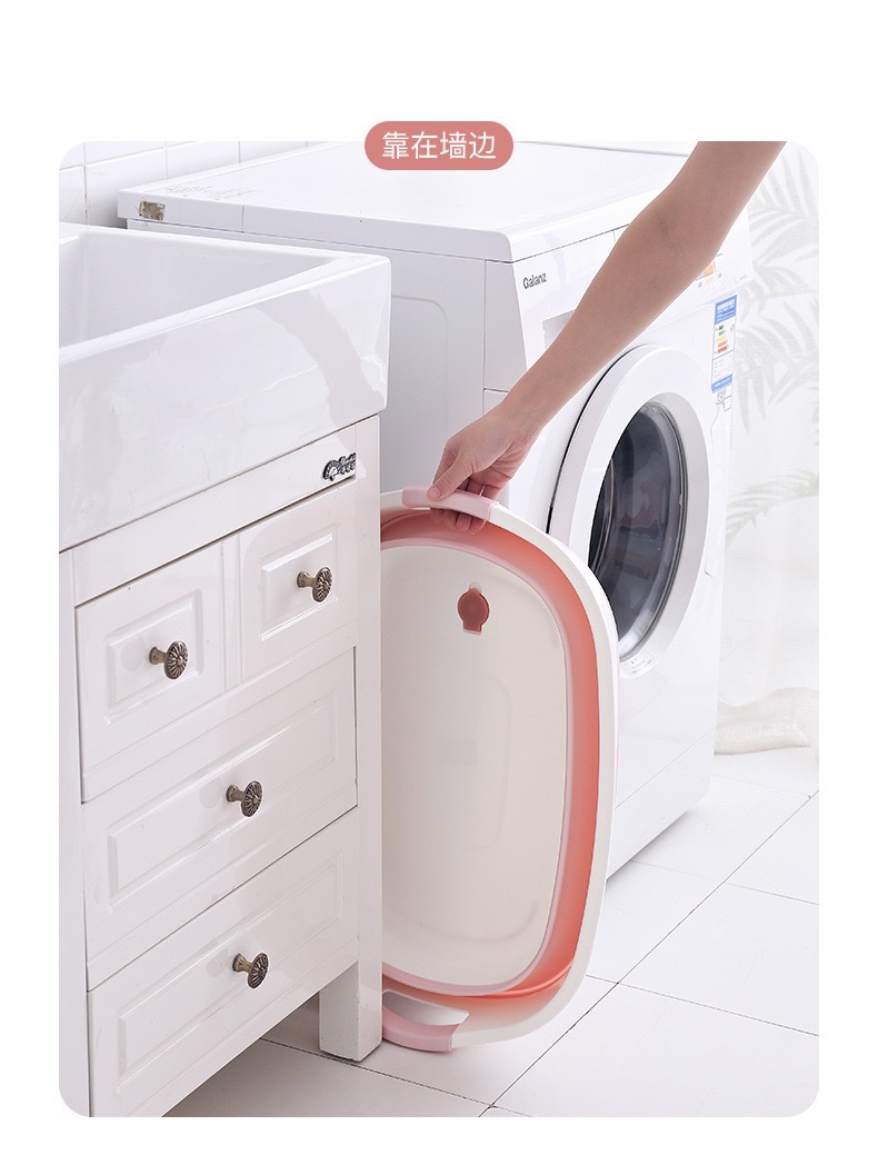 折叠洗衣盆多功能折叠盆宝宝洗澡盆洗菜篮脏衣篮细节图