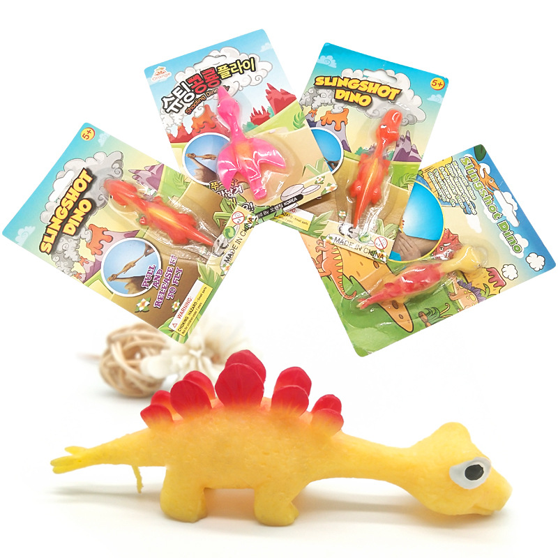 Creative Dinosaur Finger Catapulting Decompression Toy TPR Soft glue finger slingshot new strange toys for children thumbnail