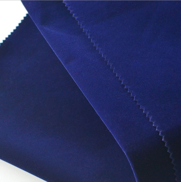 蓝色长毛绒植绒布水刺底植绒适用于首饰礼品盒详情1