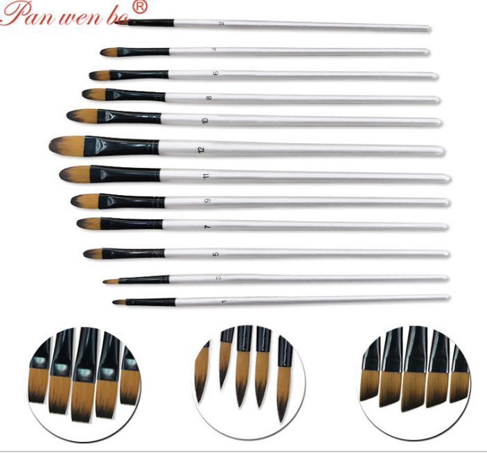 Pearly white wooden pole and nylon MAO Pingfeng brush