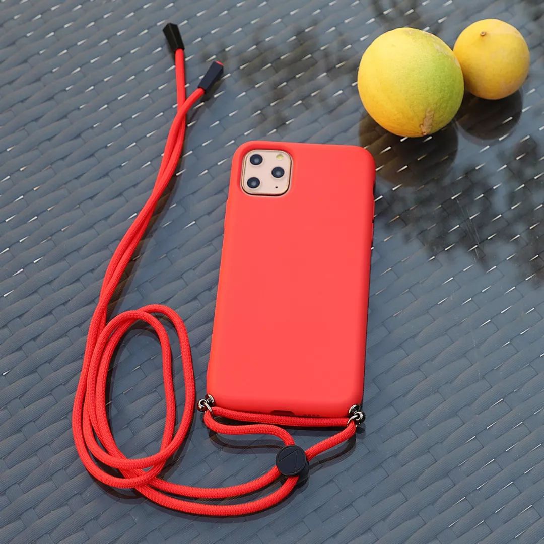 Liquid silicone phone case with a rope undefined