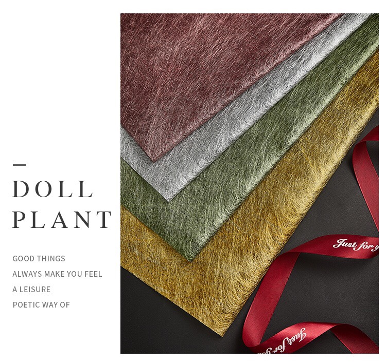 包花纸鲜花包装材料云丝纸蚕丝纸金银丝韩式包装纸高档鲜花包装纸白底实物图