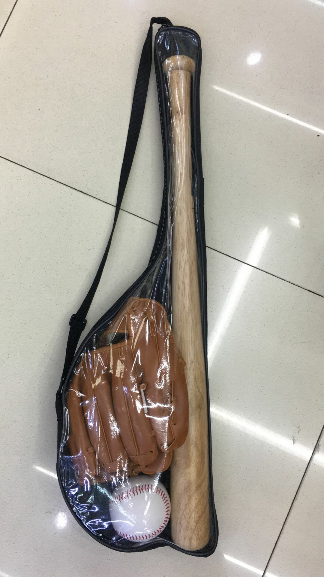 Baseball set Baseball glove poplar wood baseball bat backpack three-piece set thumbnail
