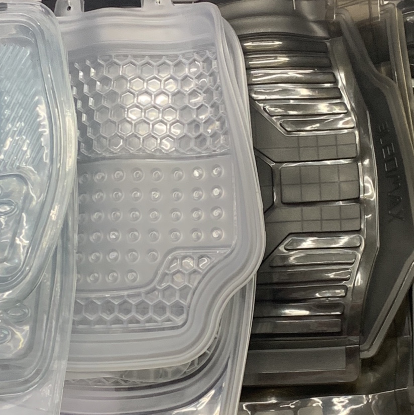 Environmentally friendly PVC plastic floor MATS for cars, universal waterproof transparent floor MATS for sedans, plastic rubber latex