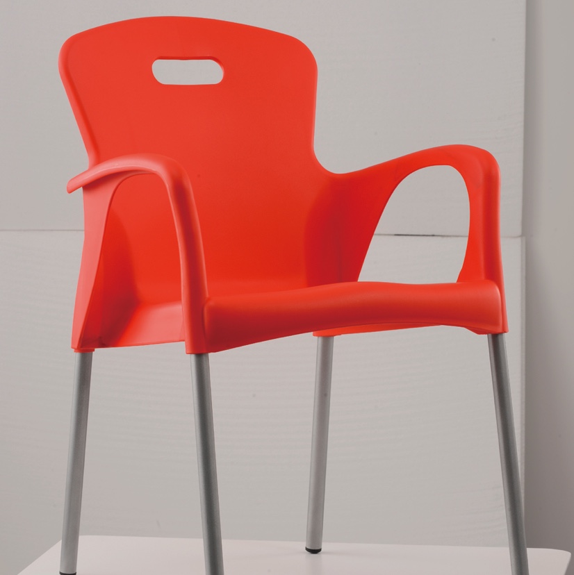 Outdoor indoor chairs with armrests