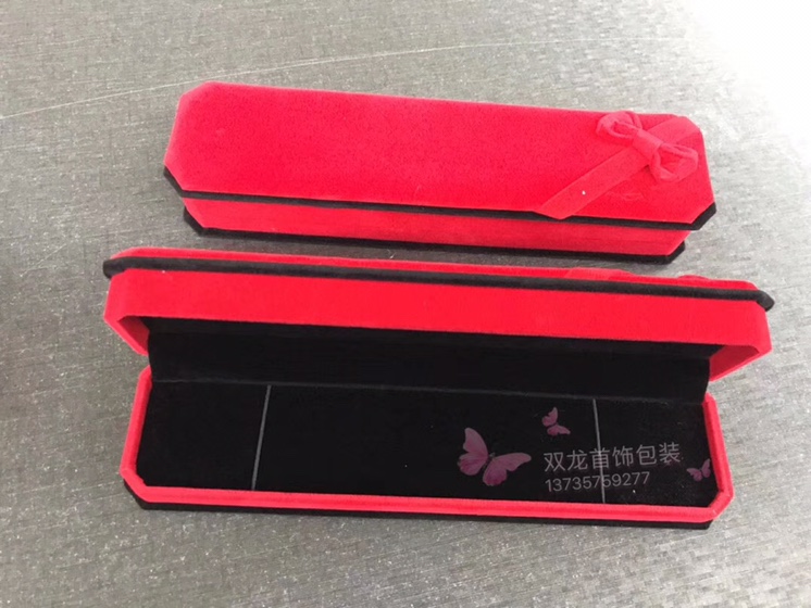 八角植绒绒布双层戒指吊坠耳钉耳环手镯手链项链手表珠宝首饰盒礼品盒包装饰品盒图