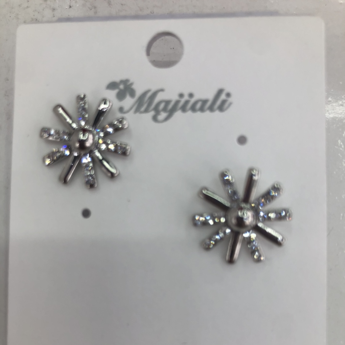 Korean Simple Daisy Rhinestone Earrings