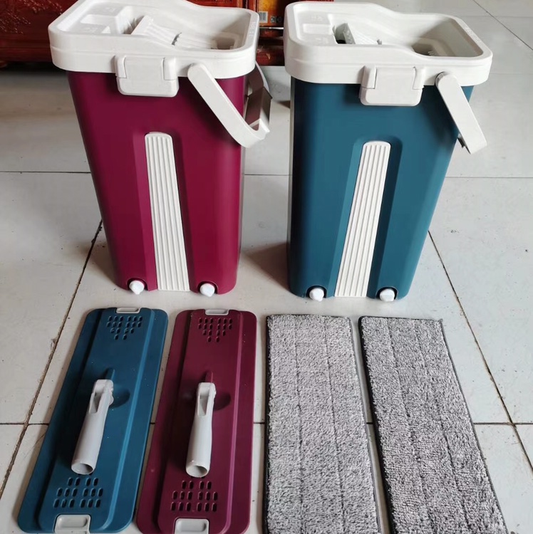 Mop household no-hand wash flat plate dual use web celebrity lazy man mop rotating sponge water absorption scraping lego mop