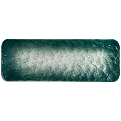 ins popular ceramic rectangular plate, 10-inch sushi presentation, Japanese creative and personalized gradient Nordic stone pattern fish and vegetable plate details Picture