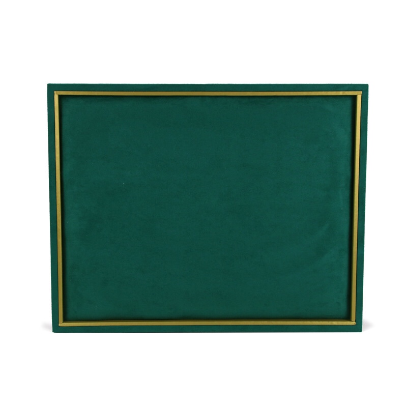 Spot European Style Retro Green Series Microfiber Jewelry Plate Brushed Leather Necklace Earrings Stud Jewelry Storage Display Application Scenario