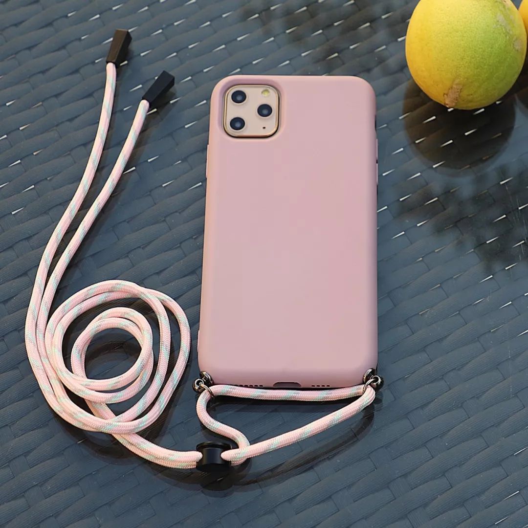 Liquid silicone phone case with a rope undefined