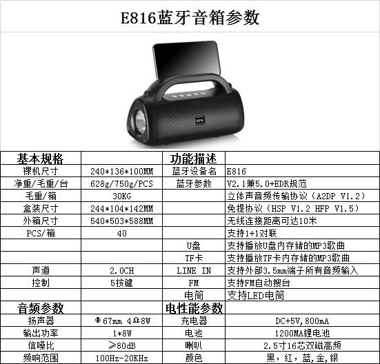 E816蓝牙音响带手机支架详情图8