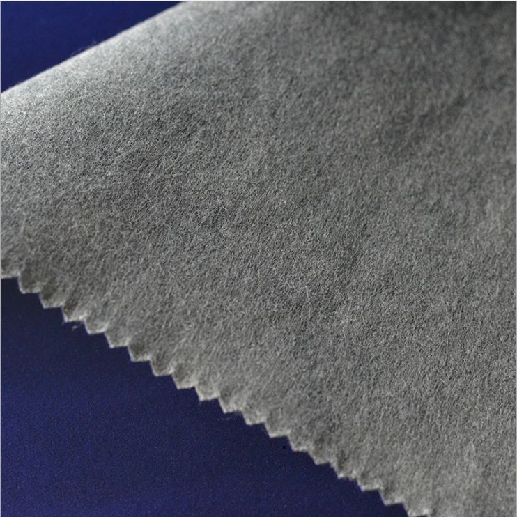 蓝色长毛绒植绒布水刺底植绒适用于首饰礼品盒详情4