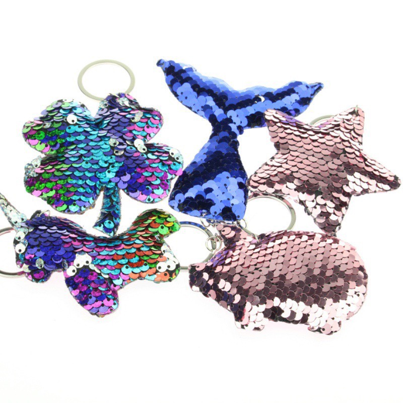 Sequined key chain pendant details Picture