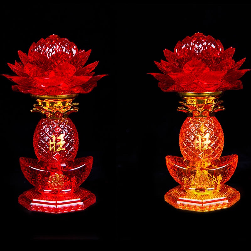 Lámpara de ofrenda frente a buda lámpara de dios de la riqueza LED wangcai luz auspiciosa para el hogar lámpara de ofrenda 10 wangcai lámpara de loto Specification image