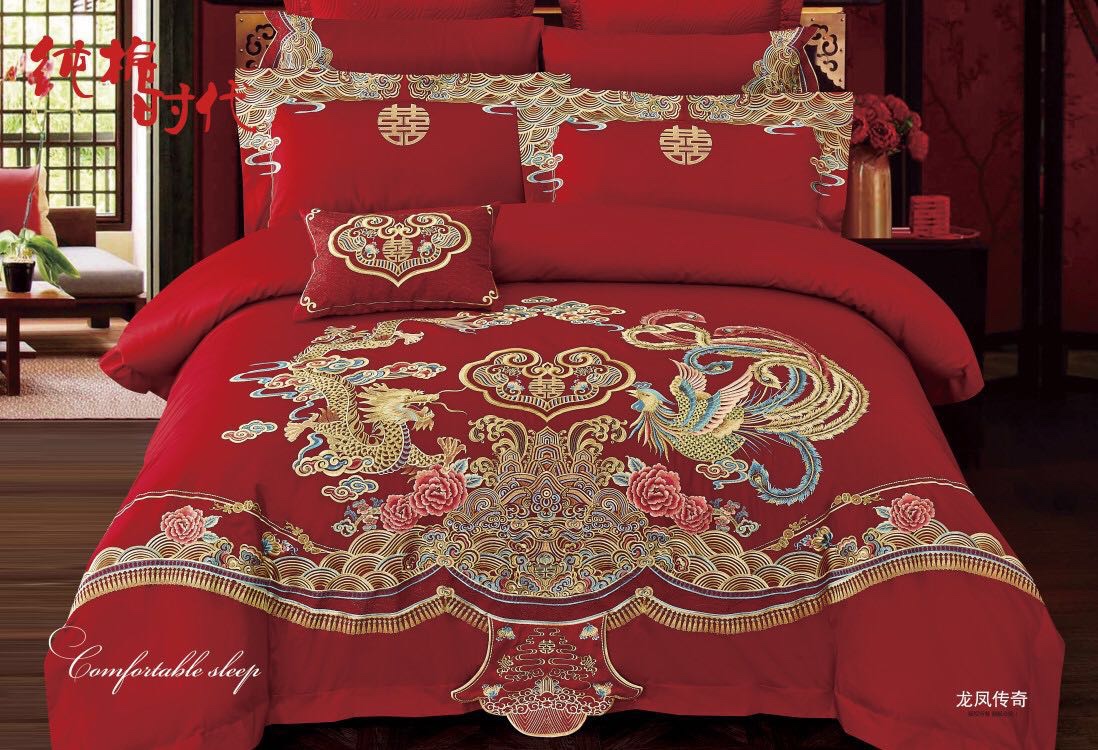 Wedding Embroidery Four-Piece Set Application Scenario