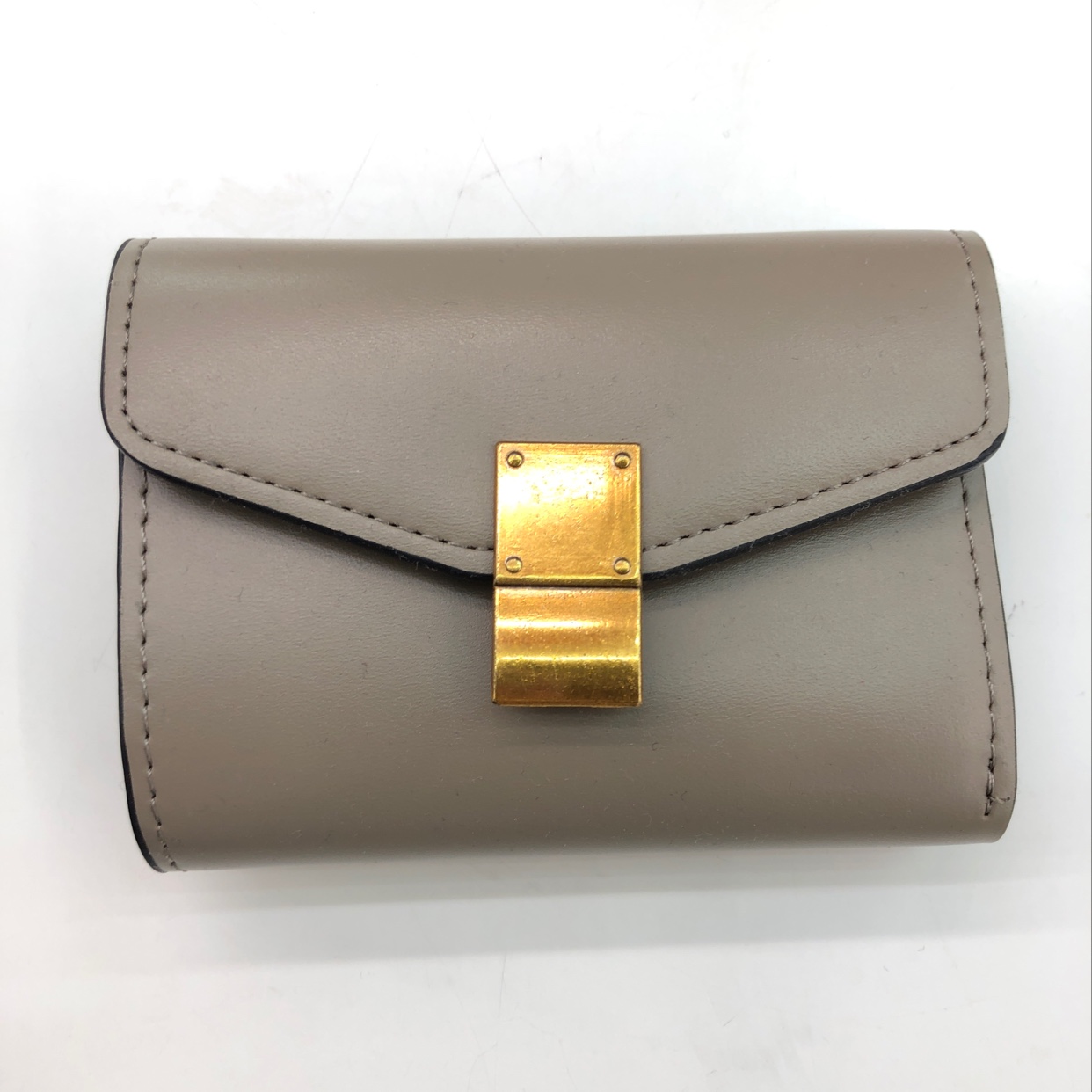 复古简约三折小钱包细节图