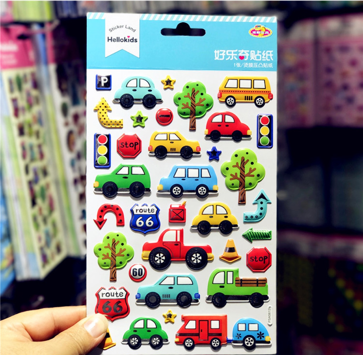 Medium size blister sticker stereo PVC bump sticker cartoon vehicle car