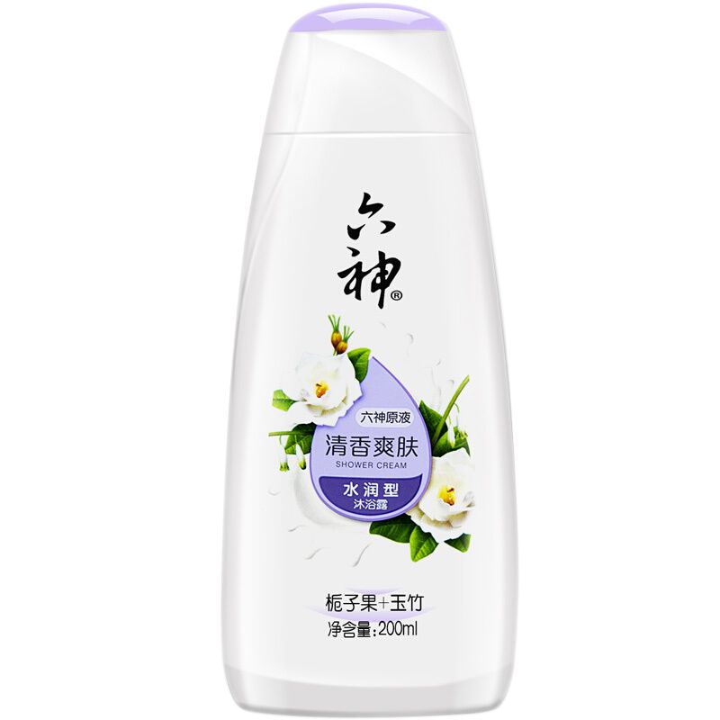 六神清凉爽肤清香沐浴露栀子果200ml 男女通用 沐浴乳详情图4