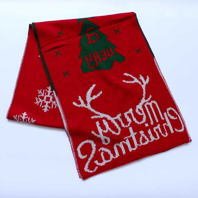 圣诞节小鹿针织围巾详情图4